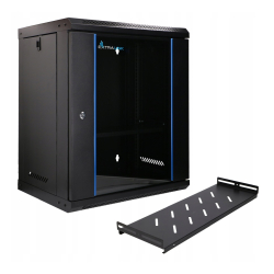 EXTRALINK LITE SZAFA 19" 12U 530X400 CZARNA +PÓŁK